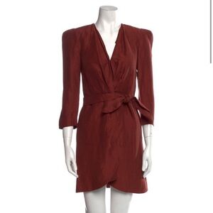 Sandro V neck mini dress